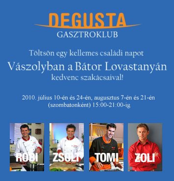 Gasztron�mia, Comp-Let, party service, party szerv�z, catering, f�z�show